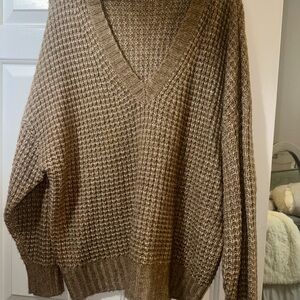 American Eagle Tan Knit Sweater